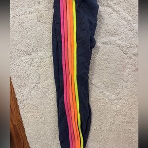Aviator Nation Dark Blue Joggers with Multicolor Stripes